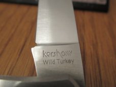 Kershaw Wild Turkey White Bone Folding Lock Back Model # 4150