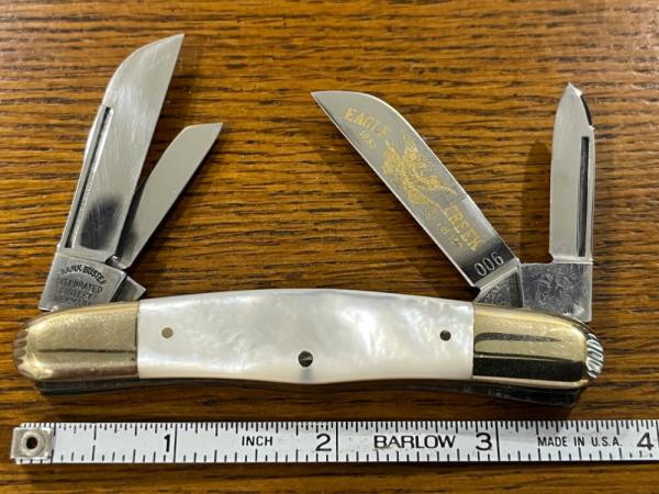 Fight'n Rooster Ltd Ed 1983 "Eagle Creek" 4-Blade Irish Congress Knife w/MOP Scales SN#006 Germany