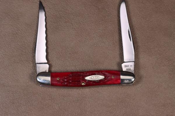 CASE XX MUSKRAT 1981 RED BONE ONE SEG. BLADE NO BOX CASE XX MUSKRAT 1981 RED BONE ONE SEG. BLADE NO BOX