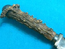 ANTIQUE VINTAGE STAG SCOTTISH SGIAN DUBH DAGGER BOOT SOCK FIXED BLADE HUNTING KNIFE KNIVES OLD