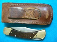 VINTAGE SCHRADE USA LB7 88319 BEAR PAW FOLDING HUNTER POCKET KNIFE KNIVES OLD SHEATH
