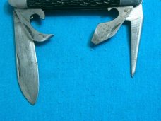 VINTAGE SABRE JAPAN 619 SCOUTS SCOUT CAMP CAMPING HUNTING SURVIVAL FOLDING POCKET KNIFE KNIVES OLD