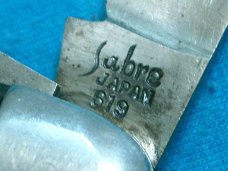 VINTAGE SABRE JAPAN 619 SCOUTS SCOUT CAMP CAMPING HUNTING SURVIVAL FOLDING POCKET KNIFE KNIVES OLD