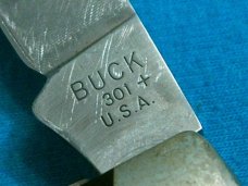 VINTAGE BUCK 301 USA STOCKMAN FOLDING POCKET PEN JACK WHITTLING HUNTING SKINNING KNIFE KNIVES OLD