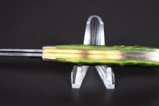 Queen Cutlery 1999 NKCA Youth Knife Green Bone Mini Trapper