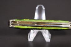 Queen Cutlery 1999 NKCA Youth Knife Green Bone Mini Trapper