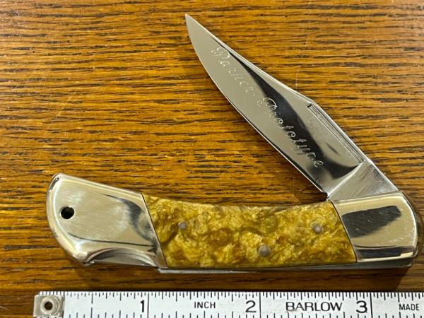 Parker Lockback Knife w/Gold Celluloid Scales PROTOTYPE Germany 