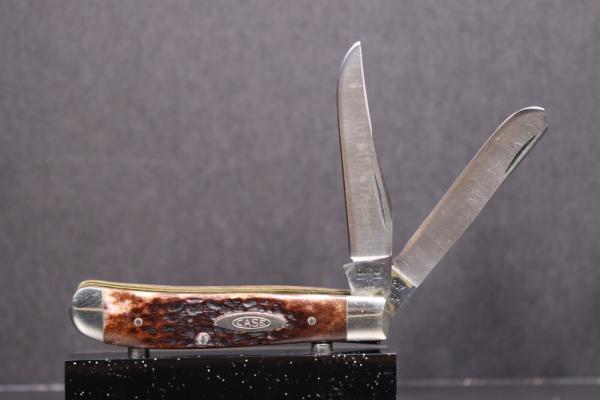 CASE XX 6207 SSP MINI TRAPPER BONE HANDLES 1990 CASE XX 6207 SSP MINI TRAPPER BONE HANDLES 1990