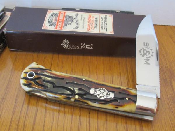 Schatt & Morgan 2004 Series XIII Mountain Man Worm Grooved Jigged Bone Pattern # 04113L Schatt & Morgan 2004 Series XIII Mountain Man Worm Grooved Jigged Bone Pattern # 04113L