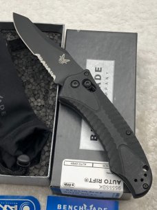 Benchmade 9555SBK Auto Rift Tactical Knife New In Box Made In USA Discontinued 