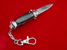 3-3/4" Italian automatic Wasp Body Black Horn Stiletto keychain Switchblade Knife 