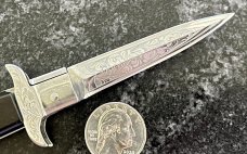 Nice Russian Prison Knife (RPK) Switchblade, Small Fancy Dagger, Swivel Bolster Closing, Unused
