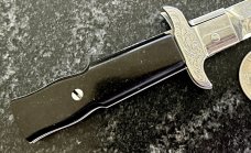 Nice Russian Prison Knife (RPK) Switchblade, Small Fancy Dagger, Swivel Bolster Closing, Unused