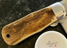 Great Eastern Cutlery Tidioute #452112 LT STL Lumber Jack Knife, Frontier Bone, Unused (GEC 45) 