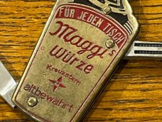 Parker Maggi's Wurze 3-Blade Pocket Knife w/Brass Maggi's Wurze Scales Germany 