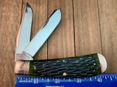 Schatt and Morgan Sway Back Trapper Emerald Green Jigged Bone 1996 Please Read Description