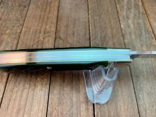 Schatt and Morgan Sway Back Trapper Emerald Green Jigged Bone 1996 Please Read Description