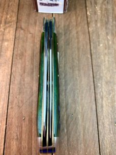 Schatt and Morgan Sway Back Trapper Emerald Green Jigged Bone 1996 Please Read Description