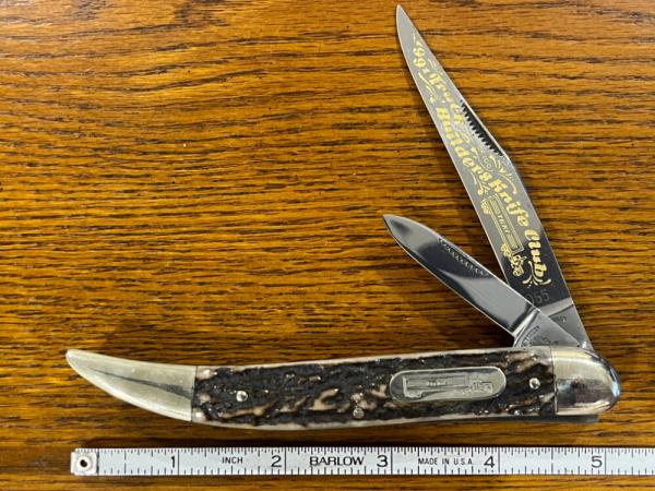 Fight'n Rooster Ltd Ed 1991 "Truck Builders Knife Club" Toothpick w/Stag Scales SN#065 Germany