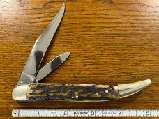 Fight'n Rooster Ltd Ed 1991 "Truck Builders Knife Club" Toothpick w/Stag Scales SN#065 Germany