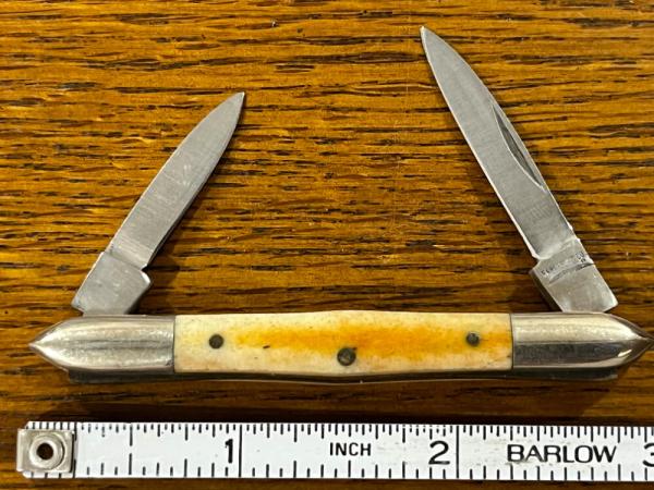 Parker Cut. Co. 2-Blade Pen Knife w/Smooth Bone Scales Japan