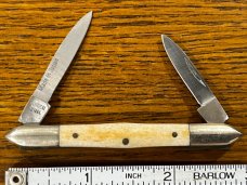 Parker Cut. Co. 2-Blade Pen Knife w/Smooth Bone Scales Japan