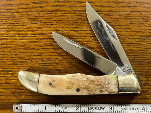 Parker Cut. Co. Copperhead II 2-Blade Copperhead Knife w/Smooth Bone Scales Japan