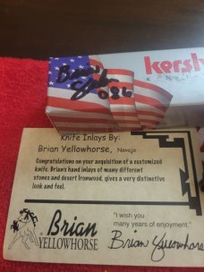 Kershaw leek usa ,Brian YELLOWHORSE custom * LIMITED to 100 