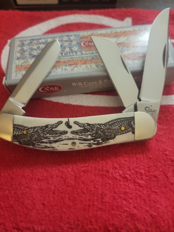 Beautiful CASE xx SOWBELLY  fighting gator knife