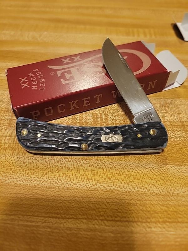 Case xx SODBUSTER JR  mederaian blue pocket worn