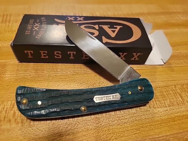 Case SODBUSTER jr, jade kinfolk jig bone
