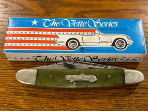 Parker Cut. Co./TSCO Corvette Series 1956 Stockman w/Green Scales SN#376
