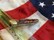 Bulldog Brand 4" Whittler Pocket Knife w/ Harvest Orange? Synthetic Handles -NOS