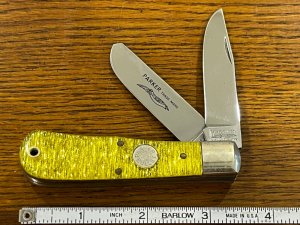 Parker Cut. Co. 1980's 2-Blade Bullet Trapper w/Red Sparkle Scales Japan