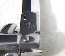 FRANK BELTRAME 11" SWITCHBLADE ACRYLIC IVORY DAGGER BLADE ITALIAN STILETTO