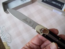 Hubertus Knife Solingen, Germany Large Size 11 Exotic Black Ebonywood NIB