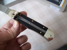 Hubertus Knife Solingen, Germany Large Size 11 Exotic Black Ebonywood NIB
