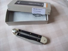 Hubertus Knife Solingen, Germany Large Size 11 Exotic Black Ebonywood NIB