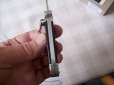 Hubertus Knife Solingen, Germany Small 08 Exotic Black Ebony Wood 5 3/4 " Open Lilyput NIB