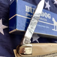 2000 Bulldog Brand Anno Domini Angelo Saxon Whittler Knife w/ Georgous Ivory Handles -1 of 60