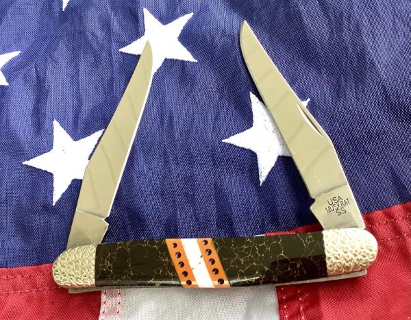 Case xx 2008 Customized Muskrat Knife w/ Custom Handles And Filework