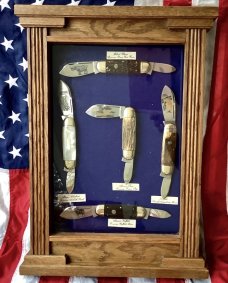WOW!!! Bulldog Brand African Big Five Elephant Toe Knives in a Fancy Display Case