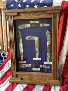 WOW!!! Bulldog Brand African Big Five Elephant Toe Knives in a Fancy Display Case