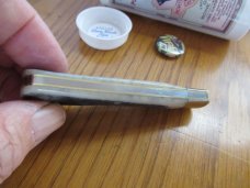 Great Eastern Tidoute Stone Wash Blue Natural Bone Viper Pattern # 470123
