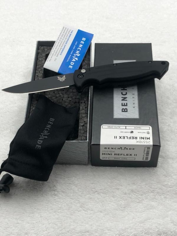 Benchmade 2551BK Mini Reflex II Push Button Automatic Knife NIB Made USA Discontinued    In USA