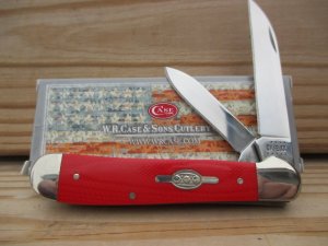 Case Red Micarta Wharncliffe Copperhead  