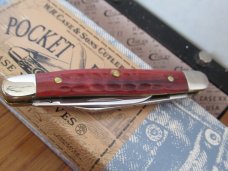 Case XX 1996 Pocket Worn Red Bone Small Half Stockman Pattern # 6227 SS