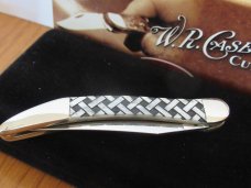 Case XX 2011 Deadwood Knives SFO Basketweave White Corelon Tiny Texas Toothpick Pattern # 910096SS