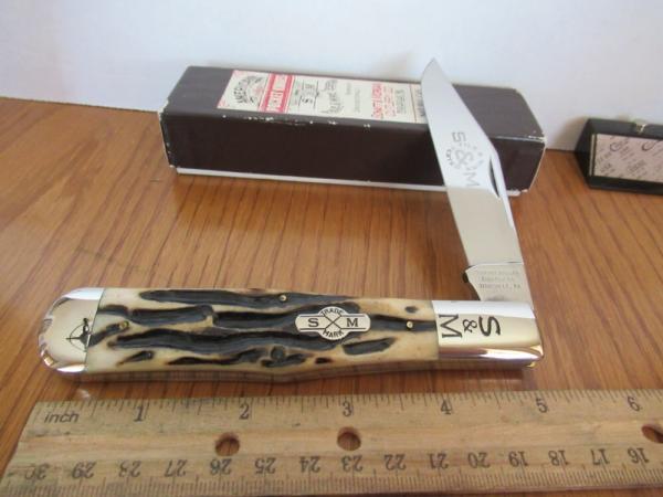 Schatt & Morgan Worm Grooved Bone Large Coke Bottle Series 5 Pattern # 041102 ATS-34