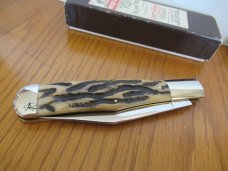 Schatt & Morgan Worm Grooved Bone Large Coke Bottle Series 5 Pattern # 041102 ATS-34